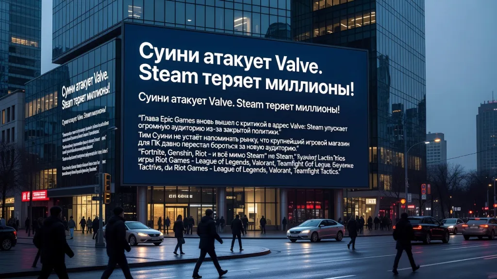 Суини атакует Valve. Steam теряет миллионы!