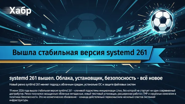systemd 261 вышел. Облака, установщик, безопасность - всё новое